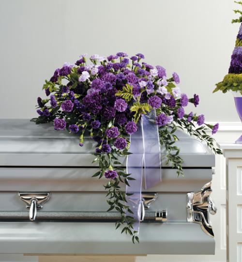 Hues of Purple Casket Spray