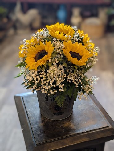 Alyssa\'s Sunflower Bucket
