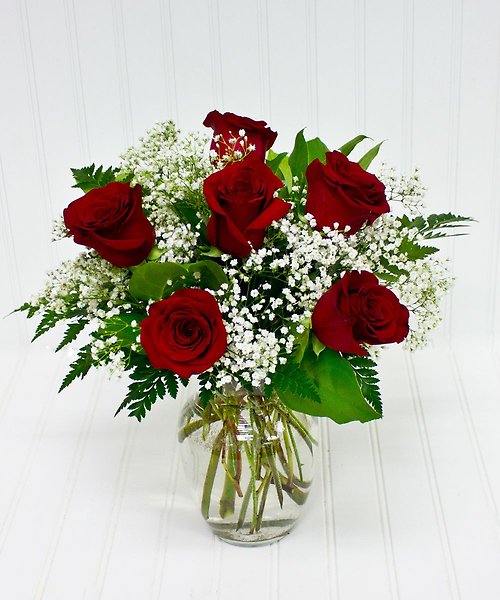 Half Dozen Red Roses