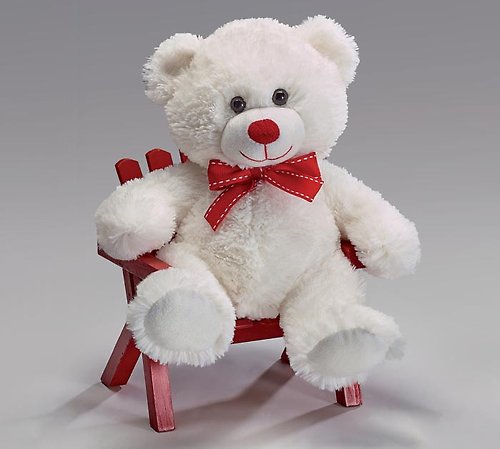 White Bear with Red Bow